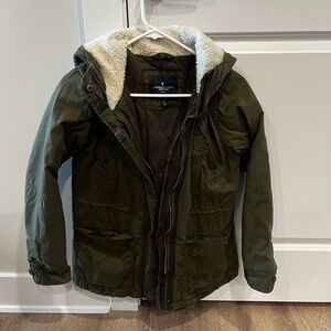 Women’s XS American Eagle Army Green Parka Jacket